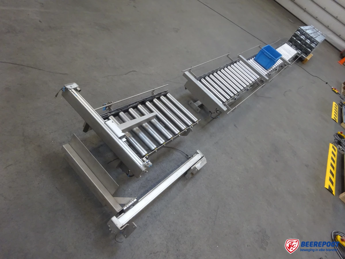 Rollenbaan, drive, RVS